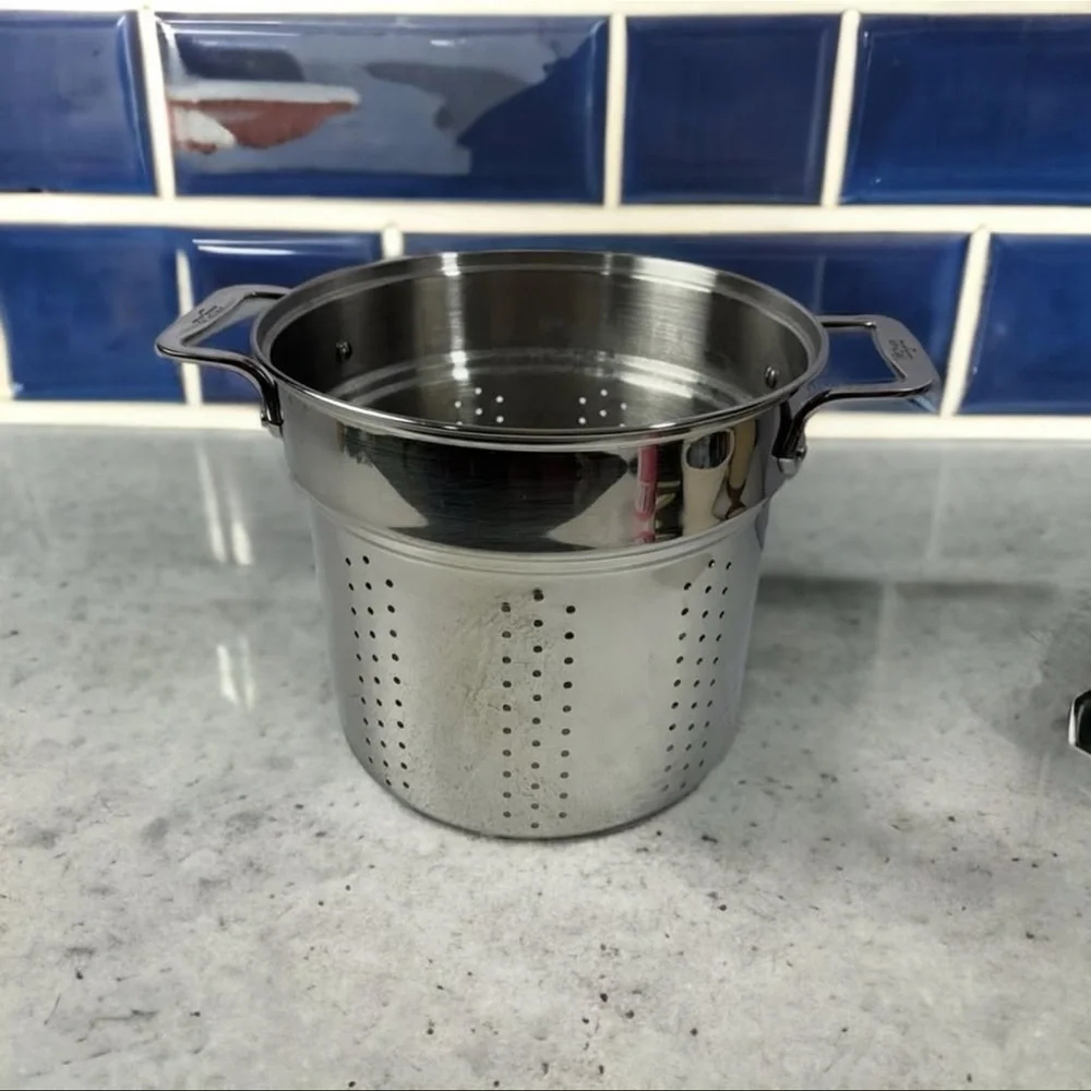All Clad perforated inserts steamer or pasta strainer